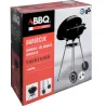Barbecue mobile Ø46 cm avec roues - Grille chromée et bol émaillé