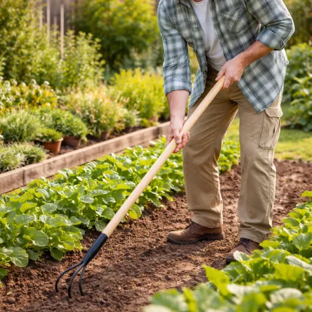 Griffe de jardin 3 dents Manche bois Ø 28 mm Progarden