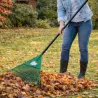 Râteau ramasse-feuilles plastique 22 dents manche métal