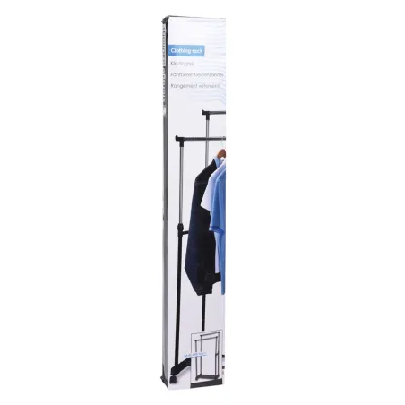 Porte-vêtements réglable en acier inoxydable avec roues - 80 x 42 x 90-160 cm