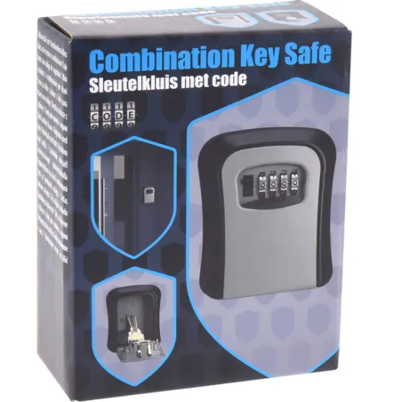 Boîte à clés sécurisée en alliage aluminium-zinc - Noir et Gris