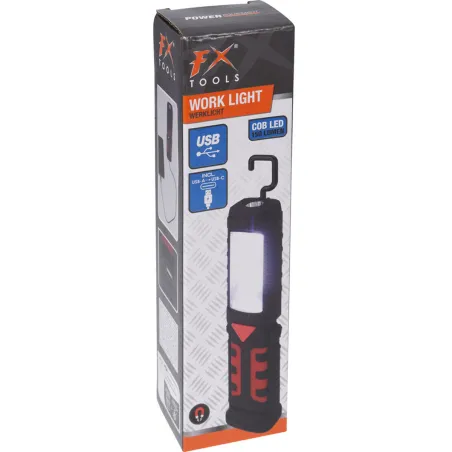 Lampe de travail magnétique USB-C 150 Lumens - 2 éclairages - Crochet & Clip