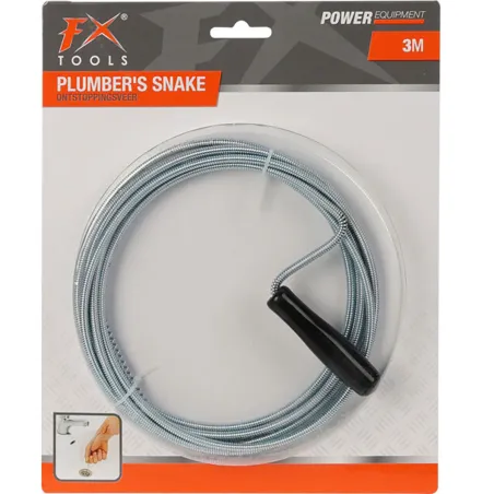 Furet de Nettoyage pour Canalisation 3m - Métal avec Poignée