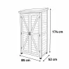 Abri de jardin bois Sambre 2 portes 85 x 52 x 174 cm