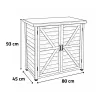 Abri de jardin bois Sambre 2 portes 80 x 45 x 93 cm
