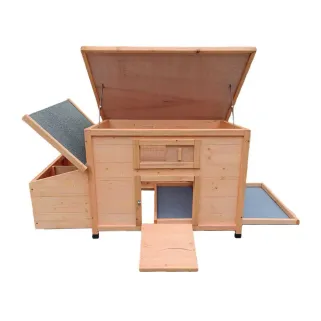 Poulailler en bois avec fenêtre toit en asphalte 3 poules