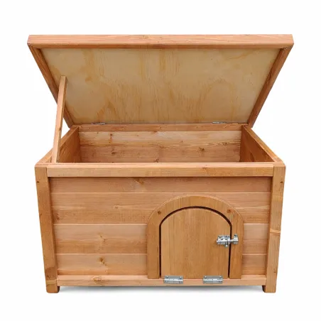 Clapier à lapin en bois toit en asphalte