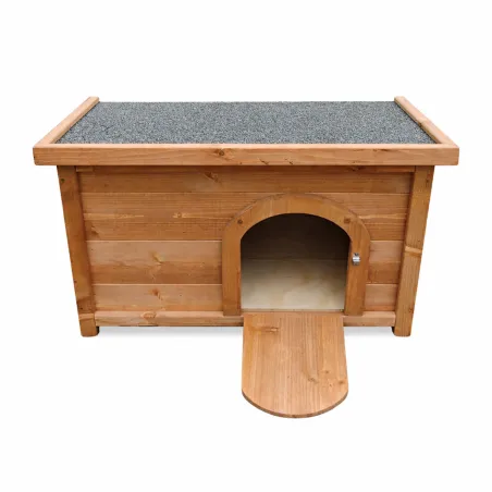 Clapier à lapin en bois toit en asphalte