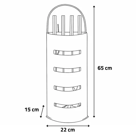 Valet de cheminée métal noir 5 pièces | Outils feu bois 65 cm