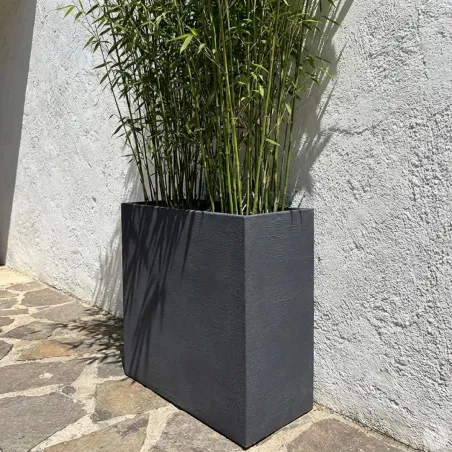 Pot de fleurs anthracite plastique 60 X 26 X 60 cm