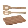 Planche à découper bambou 33 x 23 x 1 cm 2 spatules