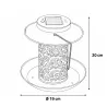 Lanterne solaire et mangeoire Ø 19 x 20 cm