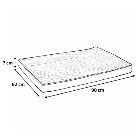 Coussin Soft Antidérapant Marron 90x62x7cm