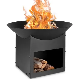 Brasero métal noir sur support Ø 57cm