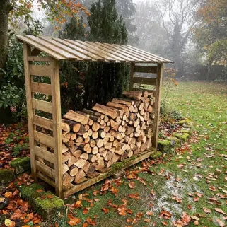 Abri bûches en bois autoclave 1,8 stères 170 x 46 x 182 cm