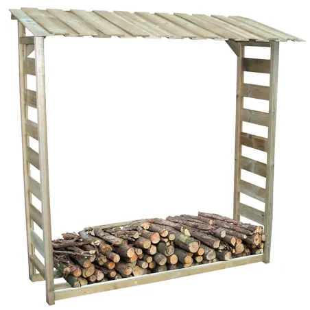 Abri bûches en bois autoclave 1,8 stères 170 x 46 x 182 cm