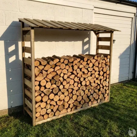 Abri bûches en bois autoclave 1,8 stères 170 x 46 x 182 cm