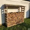 Abri bûches en bois autoclave 1,8 stères 170 x 46 x 182 cm