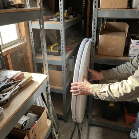 Table de bar ronde blanche Diamètre 80 cm - Hauteur 80 cm - Pliable