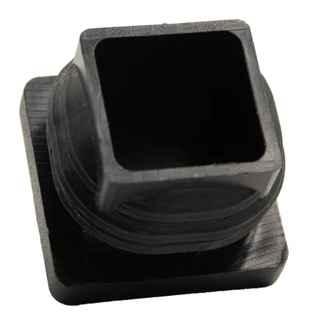 Bouchon rectangulaire 25x25x1/2 noir