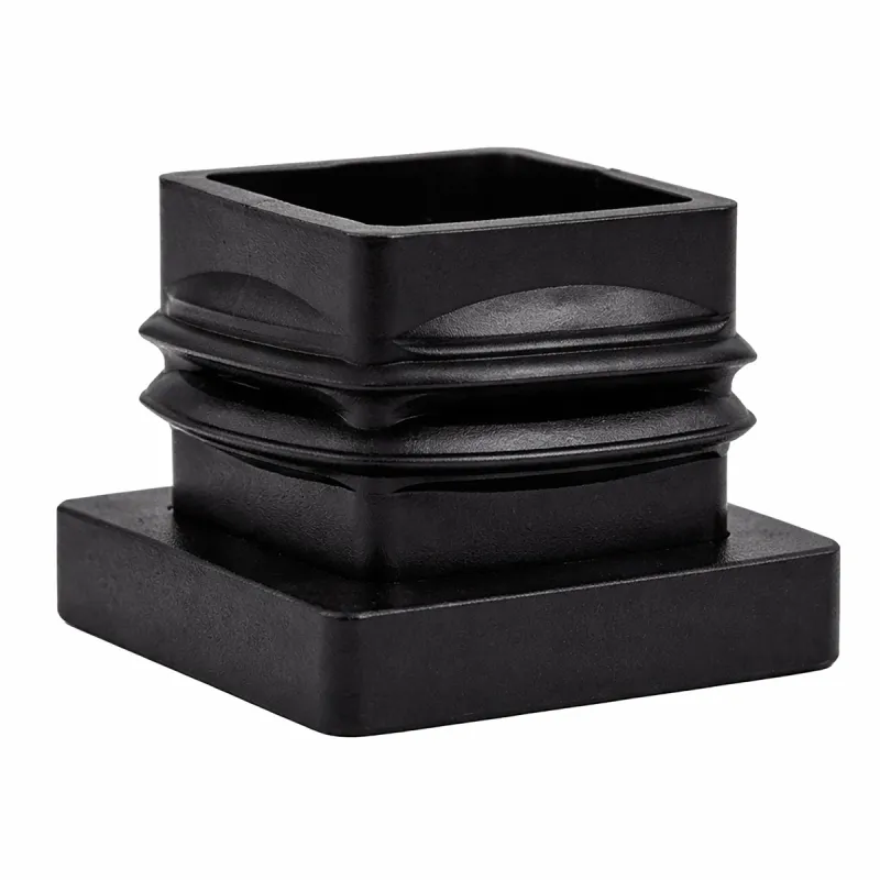 Bouchon rectangulaire 25x25x1/2 noir