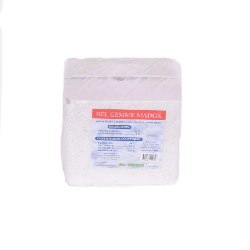 Bloc Sel gemme tout animal, complément alimentaire 10kg Madox