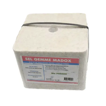 Bloc Sel gemme tout animal, complément alimentaire 10kg Madox