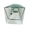 Piège à trappes type US 2 entrées maille acier vert ragondins, rats musqués,