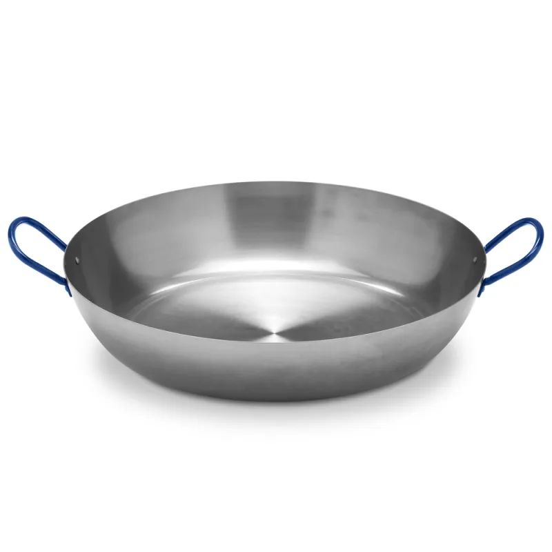 Poêle Lyonnaise polie avec anses Acier poli 40cm