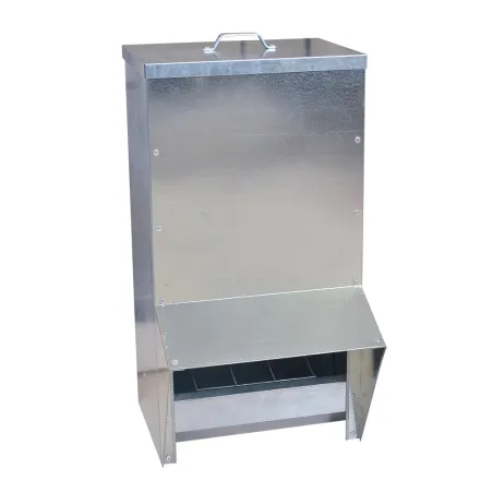 Mangeoire à trémie galvanisée Gaun 30 Kg poules et gibier