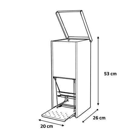 Mangeoire métallique anti nuisibles 12 kg