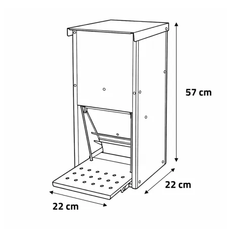 Mangeoire anti-nuisible 12 kg thermolaquée vert