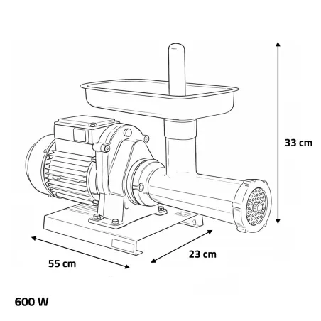 Hachoir à viande électrique Reber 600 W – Modèle professionnel | Ducatillon