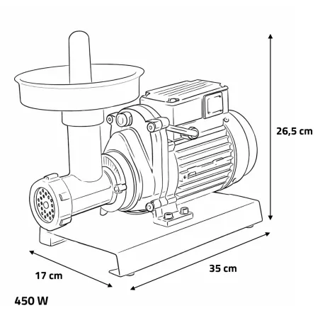 Hachoir à viande électrique Reber 400 W – Professionnel | Ducatillon