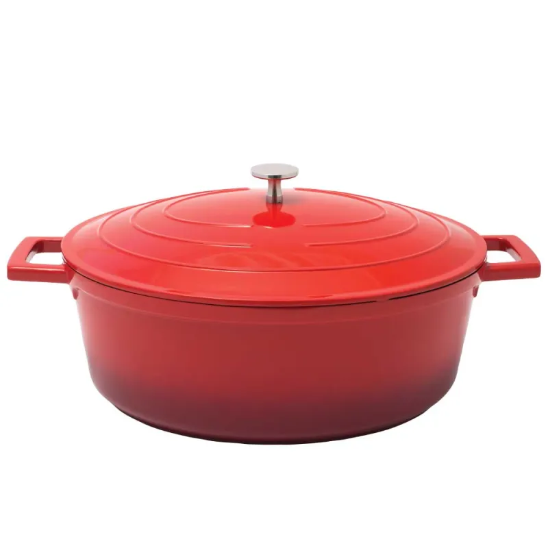 Cocotte ovale fonte alu 32x25cm 6,6L tous feux nuage