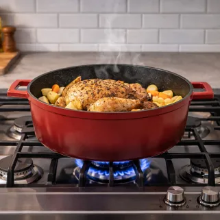 Cocotte ovale fonte alu 32x25cm 6,6L tous feux nuage