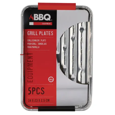 5 barquettes pour grillades bbq 34 x 23x 2,5 cm