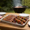 5 barquettes pour grillades bbq 34 x 23x 2,5 cm