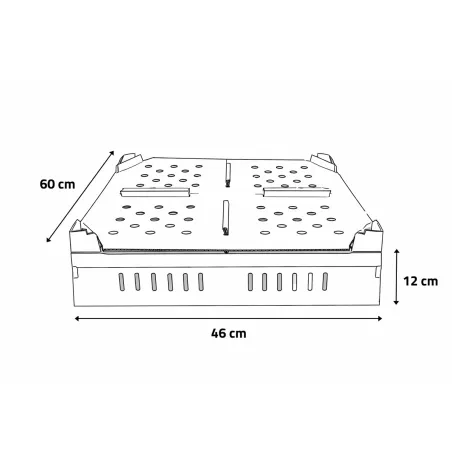 Lot de 25 boîtes transport poussins carton empilables 46 X 60 X 12 cm