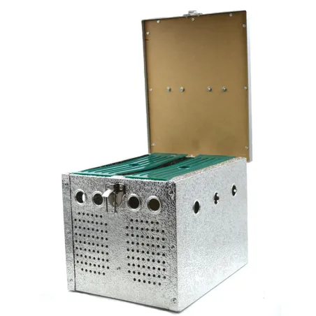 Panier aluminium 2 loges 24 x 21 x 28cm