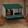 Pondoir poule pro en tôle galvanisée 2 nids