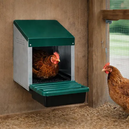 Pondoir poule Pro en tôle galvanisée 1 nid