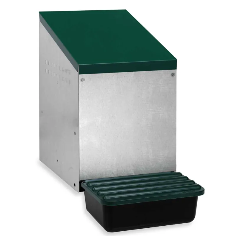 Nid pondoir galvanisé fond plastique 26,7x52x48cm fixation mur