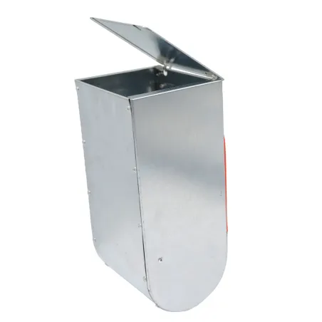Mangeoire trémie acier galva 1 compartiment à l'unité 25x12x11 cm