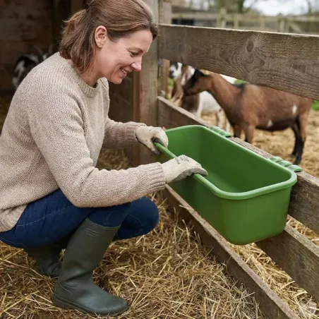 Mangeoire longue plastique et fibre de verre à suspendre