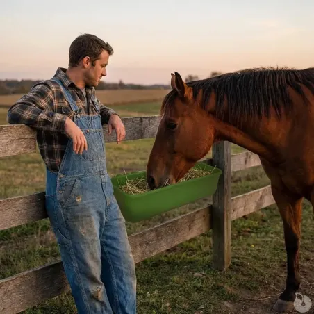 Mangeoire longue plastique et fibre de verre à suspendre