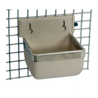 Mangeoire lapins et rongeurs en fibre de verre coloris crème 300 ml