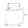 Glacière électrique polyvalente 12V 24L bleu 40x23x41