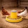 Mangeoire trémie plastique volaille cylindrique jaune 10 kg