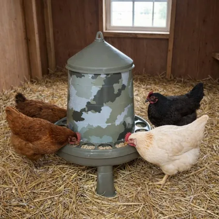 Lot de 10 Mangeoires sur pieds surélevés 4 kg camo Ø 33cm H 37,5cm